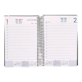 Agenda Espiral Liderpapel Olbia A5 2025 Dia Pagina Color Negro Papel 60 gr