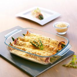 Pyrex Set 2 Fuentes Horno Classic Vidrio Transparente 39x27x8 cm