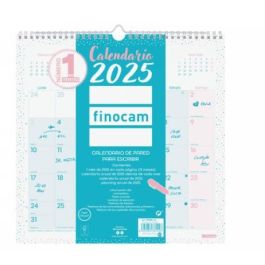 Finocam Calendario De Pared Para Escribir 300x300 mm Chic Turquesa 2025