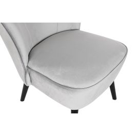 DKD Home Decor Butaca Gris Negro 66 x 76 x 59 cm Poliester y Madera