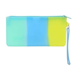 Safta Portatodo Plano Silicona Tricolor Amarillo Azul Verde 21x10,5x2cm