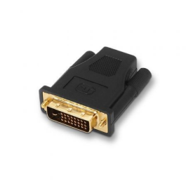 Nanocable 10.15.0700 Adaptador DVI 24+1 Macho a HDMI Hembra Tipo A - Conector Oro 24K Negro