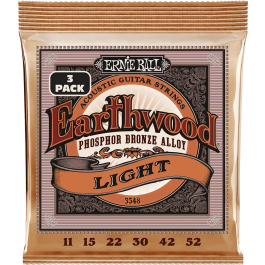 ERNIEBALL Juego Acústica Earthwood 92/8 Phosphor Bz. Light 11-52 Tripack (3) Cuerdas Guitarra Acústica Bronce Precio: 23.50000048. SKU: B13SPF2DPT