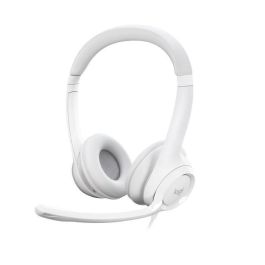 Logitech H390 Auriculares USB-A con Micrófono con Cancelación de Ruido, Cascos de Diadema Acolchados para PC, Videollamadas