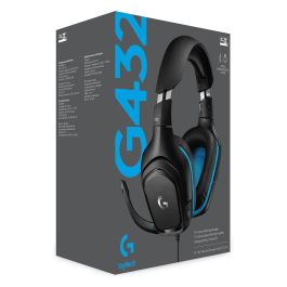 Logitech G432 Auriculares Gaming USB 2.0 Jack 3.5 Micrófono Negros DTS Headphone:X 2.0 7.1 Surround Sound