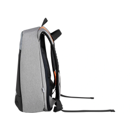 Q-connect Mochila para portátil de 18" negra / gris, poliéster impermeable, 460x170x310 mm
