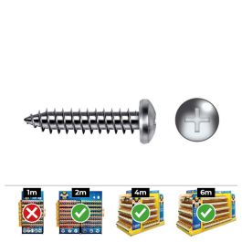 Celo Tornillo chapa alomada Philips Din 7981 4,2x25mm zincado - Caja 250 unid. Precio: 6.59000001. SKU: S7903056