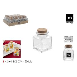 Tarrito de vidrio con tapón de corcho 50 ml - La Mediterranea (36 Unidades) Precio: 13.59000005. SKU: B16MWYT8NA