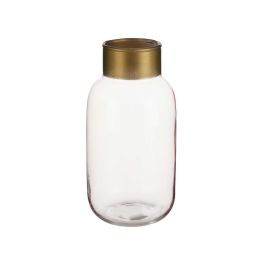 Giftdecor Jarrón Cristal Liso Oro Pequeño Rosa 11.5x24x11.5 cm (6 Unidades) Giftdecor Jarrón Cristal Liso Oro Pequeño Rosa 11.5x24x11.5 cm (6 Unidades)