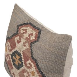 DKD Home Decor Cojín Boho Kilim Lana Yute Poliéster 60 x 40 cm (2 Unidades)