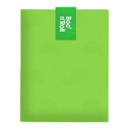 Boc'N'Roll Porta Bocadillos Reutilizable Essential Green, Ajustable, Plegable y Lavable, 11x15cm Cerrado, 54x32cm Abierto