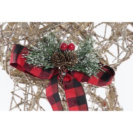 DKD Home Decor Estrella de Navidad Alpina de Ratán Natural con Luz LED, 30x30 cm, Decoración Navideña de Interiores, Pack de 6 Unidades DKD Home Decor Estrella de Navidad Alpina de Ratán Natural con Luz LED, 30x30 cm, Decoración Navideña de Interiores, Pack de 6 Unidades