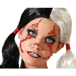 Joyas Faciales Adhesivas Rojas para Maquillaje de Payaso Diabólico Siniestro, Diseño Agresivo para Disfraces de Halloween y Cosplay Macabro Joyas Faciales Adhesivas Rojas para Maquillaje de Payaso Diabólico Siniestro, Diseño Agresivo para Disfraces de Halloween y Cosplay Macabro
