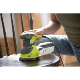 Ryobi Lijadora Excéntrica de Órbita Aleatoria 300W, Plato 125mm, Órbita 2.4mm, Sistema de Microfiltración de Polvo, Incluye 20 Hojas