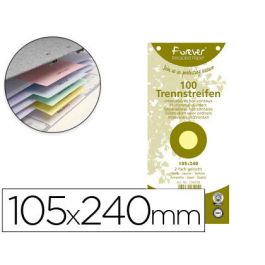 Separador Exacompta Cartulina De 180 gr Juego De 100 Separadores 105x240 mm Con 2 Taladros Color Amarillo