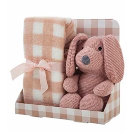 Set caja manta cuadros 90 x75 cm rosa palo + perro 26 cm Precio: 15.49999957. SKU: B12M3CAVX4