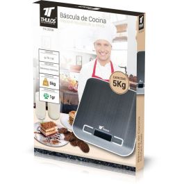 Thulos Báscula Cocina Digital TH-DS106, 5Kg, 1g Precisión, Pantalla LED, Función TARA, Mide Volumen