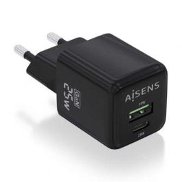 Cargador de Pared GaN Aisens ASCH-25W2P015-BK/ 1xUSB Tipo-C/ 1xUSB/ 25W Precio: 9.78999989. SKU: B1ARSTM7KB