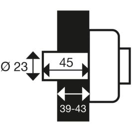 Yale YV25DE-45 Cerradura doble cilindro 5 pines 23mm - 45mm - 4 llaves - Beige para puertas madera, metal, PVC, aluminio