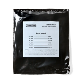 DUNLOP Super Bright Medium 6 St. 30-130 Juego de Cuerdas de Bajo de Acero Inoxidable