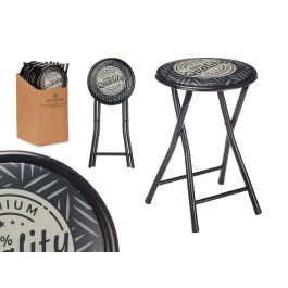 Taburete Plegable Pvc Mate Patas Negras Quality Giftdecor 30X69CM (10 Unidades)
