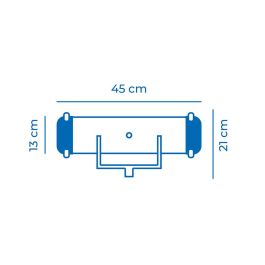 Edm Limpiafondos de aluminio 45 x 13 cm