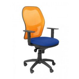 Silla Piqueras Y Crespo Jorquera Brazos Regulables Mecanismo Sincro Con Regulador De Tension Respaldo De Malla Naranja Y Asiento Tapizado Bali Azul Precio: 319.50000027. SKU: S5702822