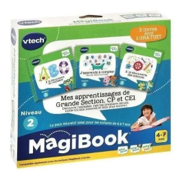 Vtech MagiBook - Mi Aprendizaje Sección Grande, CP y CE1 - Libros Educativos para Niños de 4 a 7 Años