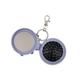 PEERS HARDY Llavero Disney Stitch & Angel con Cepillo Plegable y Espejo Compacto Redondo 3D