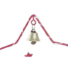 DKD Home Decor Figura Navidad Fantasía LED Estrella Rojo Dorado 7x14x13 cm (6 Unidades)