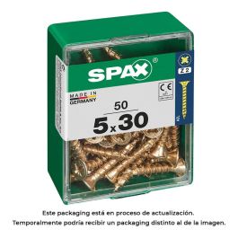 Spax 4081020500302 Tornillo para madera universal cabeza plana yellox 5,0x30mm rosca completa 4CUT Z2 - Caja 50 unidades Precio: 4.88999962. SKU: S7913925