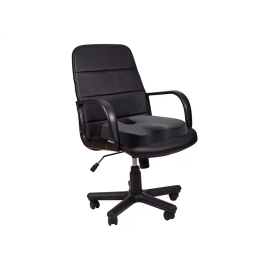 Q-connect Cojin de asiento de espuma viscoelastica, Negro, 460x370x75 mm