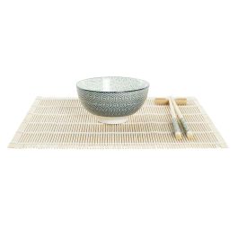 Sushi Oriental DKD Home Decor Verde Blanco 14.5 x 31 x 14.5 cm Set de 16