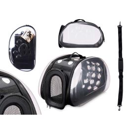 Transportin Transparente Negro Pequeño Mascow 37X22CM (6 Unidades) Precio: 79.79000029. SKU: B1GBMGB5RS