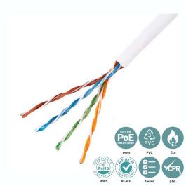 Lanview Cat5e U-UTP Cable 4x2xAWG24 PVC Blanco No Apantallado para Sistemas de Cableado Estructurado, Ethernet, Voz y Multimedia de Interior Lanview Cat5e U-UTP Cable 4x2xAWG24 PVC Blanco No Apantallado para Sistemas de Cableado Estructurado, Ethernet, Voz y Multimedia de Interior