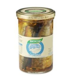 BIOCOP Sardinas Bio en Aceite de Oliva Virgen Extra 195g – Pesca Sostenible en Tarro de Cristal Precio: 7.59. SKU: B1DBVACL6D