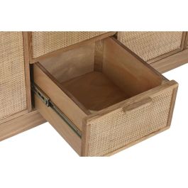 DKD Home Decor Buffet Tropical Natural Roble Ratán MDF Chapa con 3 Cajones 4 Puertas - 182x45x71 cm DKD Home Decor Buffet Tropical Natural Roble Ratán MDF Chapa con 3 Cajones 4 Puertas - 182x45x71 cm