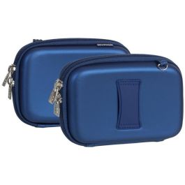 Rivacase 9101 Funda Rígida EVA para Disco Duro 2.5" Azul, Resistente a Rayones y Agua con 5 Bolsillos