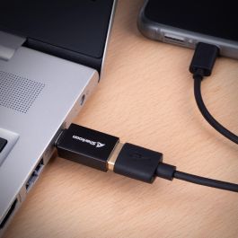 Sharkoon Adaptador USB 3.2 Gen 1 OfficePal - USB-A a USB-C / USB-C a USB-A, Negro (Pack 2) - 5 Gbit/s