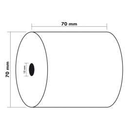Exacompta Rollo Sumadora Electra Offset 70 mm x 70 mm 60 g/m² para Caja Registradora y Calculadoras