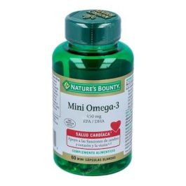 Nature's Bounty MINI OMEGA-3 450 mg 60 mini cápsulas blandas Aceite de Pescado EPA DHA para Corazón, Cerebro y Visión Precio: 10.5000005. SKU: B13S93PR4G