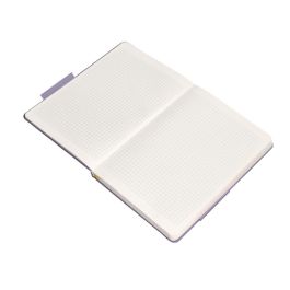 Cuaderno Con Gomilla Antartik Notes Tapa Dura A5 Hojas Cuadricula Morado Y Amarillo 100 Hojas 80 gr Fsc