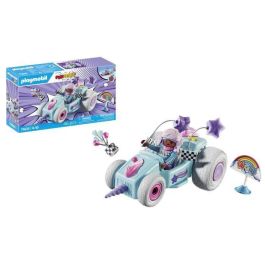 Playmobil 71635 Vehículo Racing Kart de Unicornio Funstars con Corredora y Motor de Retroceso para Niños +4 años
