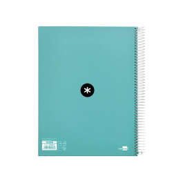 Antartik Cuaderno Espiral A4 Forrado 120 Hojas 90gr Color Menta Horizontal
