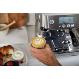 Sage Cafetera Espresso Manual con Molinillo Barista, 3 Segundos, Acero Inoxidable