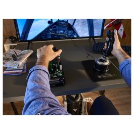 Thrustmaster TPR Rudder Pedales de Simulador de Vuelo para PC, Analógico, Alámbrico USB, Negro/Plata, Ref. TPR