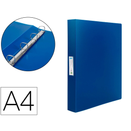 Liderpapel 43432 Carpeta 4 Anillas 25 mm Polipropileno Din A4 Azul Translucido Precio: 3.58999982. SKU: B149DB6FYL