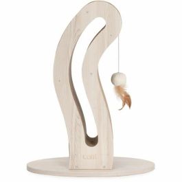 CATIT CAT0022517425152 Rascador para Gatos Pixi Cat Tail con Bola de Tela y Pluma - Aspecto Roble Natural Precio: 59.50000034. SKU: B1A633H82W