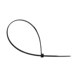 Q-Connect KF17188 Brida Negra 300x4,8 mm, 100 Unidades. Nylon de alta calidad, Ignífuga V-2, UV y exterior, Temp -40°C a +80°C.