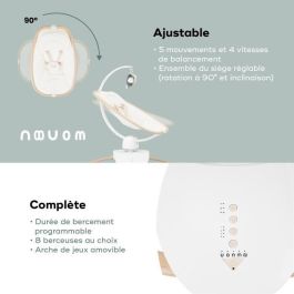 Columpio Babymoov Baby Swoon Hoop: mando a distancia incluido, ultraconfort, diseño elegante, asiento giratorio de 90°, arco de juego Columpio Babymoov Baby Swoon Hoop: mando a distancia incluido, ultraconfort, diseño elegante, asiento giratorio de 90°, arco de juego